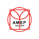 Logo Association martiniquaise d'éducation populaire CFA BTP (AMEP)